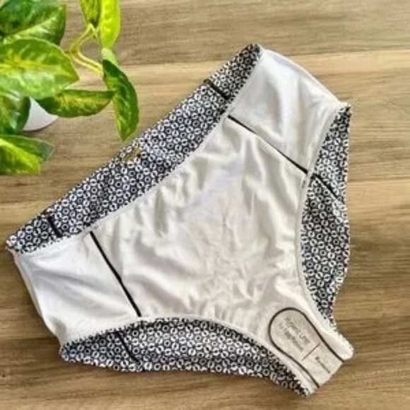 NWT Nicole Miller High-Waisted Bikini Bottom Geometric Print Size L - Picture 11 of 16